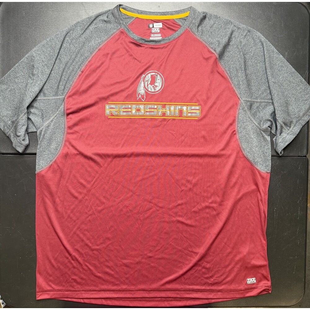 Washington Redskins NFL Team Apparel Shirt 2XL Short Sleeve TX3 Cool Exercise